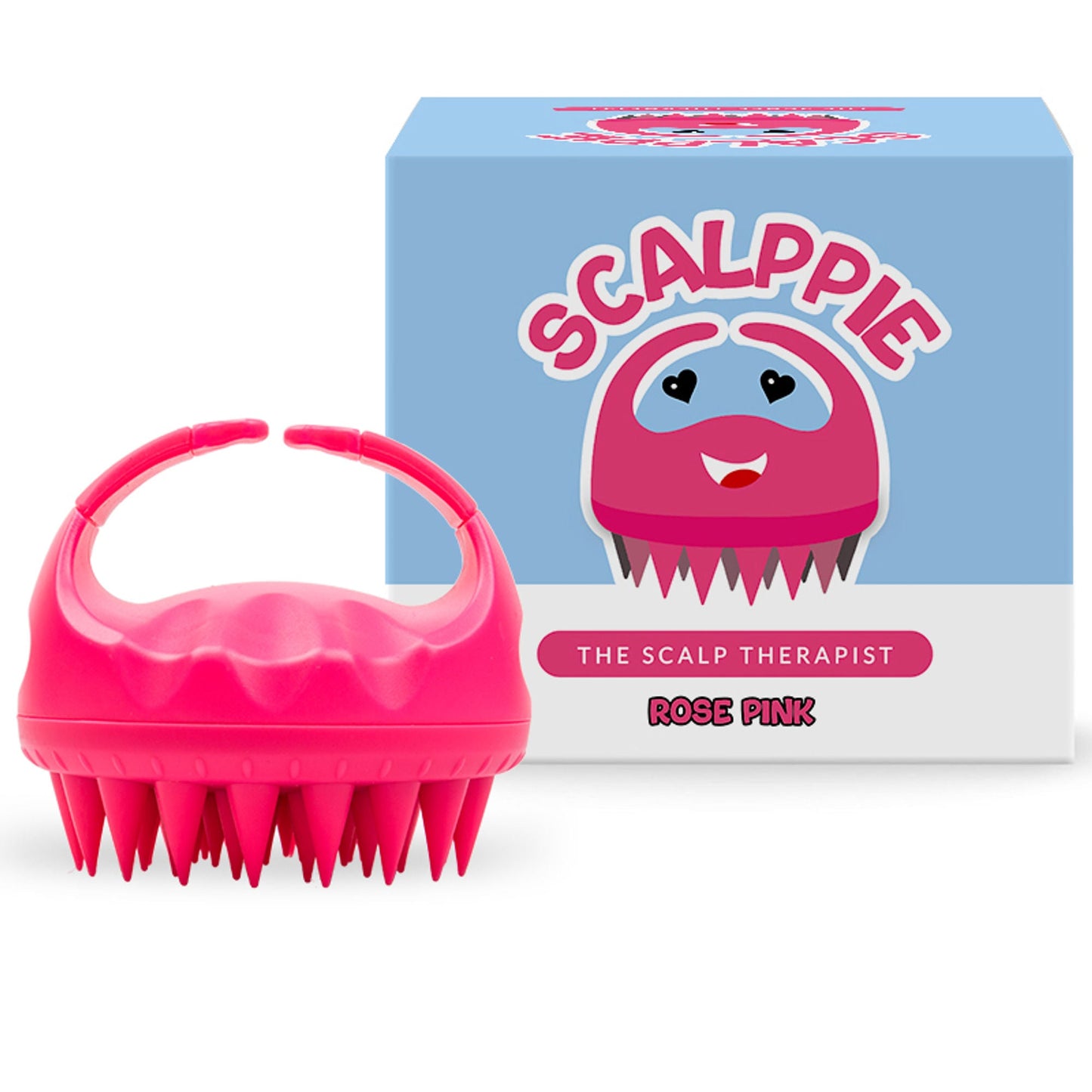 Scalppie Silicon Hair Scalp Massager & Shampoo Brush Scrub For Hair Growth & Anti Dandruff - Pink