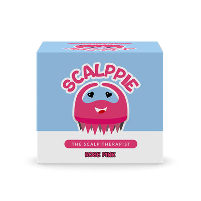 Scalppie Silicon Hair Scalp Massager & Shampoo Brush Scrub For Hair Growth & Anti Dandruff - Pink