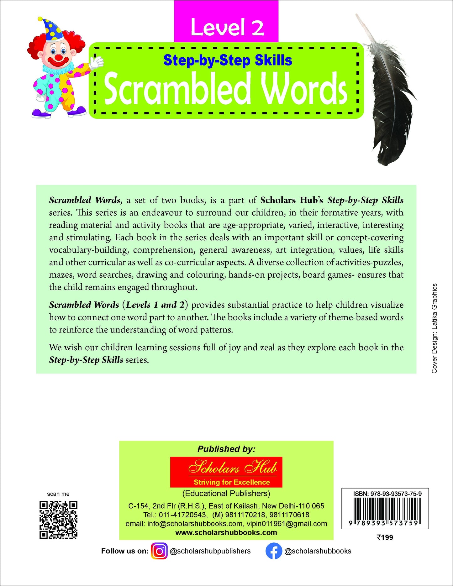 Step By Step Skills Scrambled Words-2Tearble Colourful Worksheets)