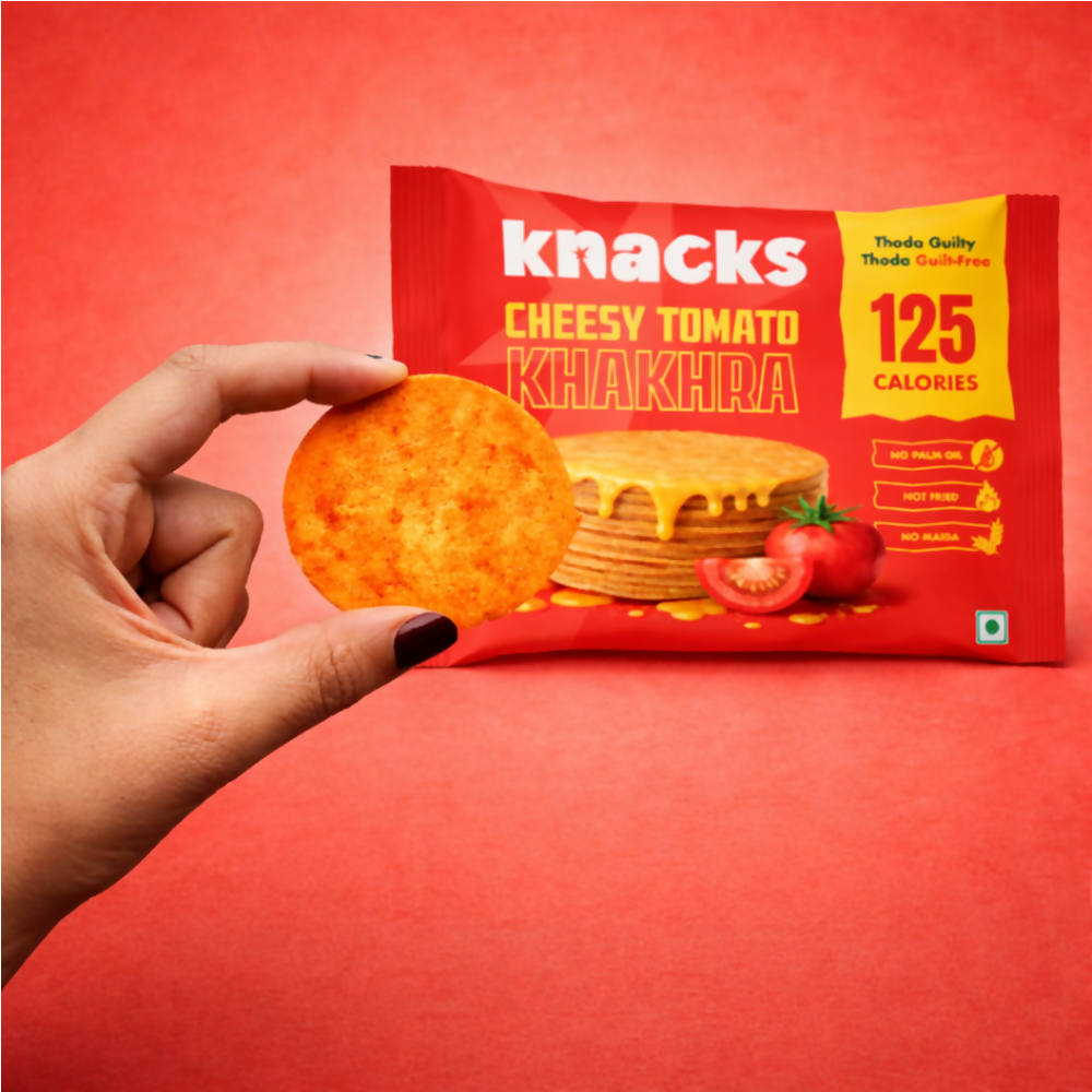 Knacks Coin Khakhra Crisps - Cheesy Tomato Flavour