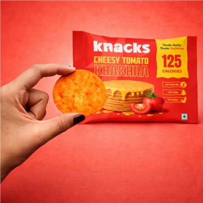 Knacks Coin Khakhra Crisps - Cheesy Tomato Flavour