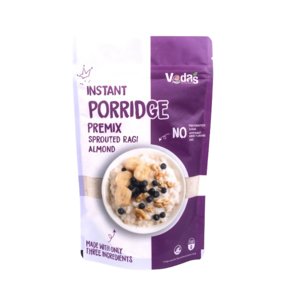 Vedas Kitchen Sprouted Ragi Almond Instant Porridge
