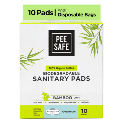 Pee Safe Organic Cotton Biodegradable Sanitary Pads