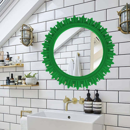 EFINITO Sunburst Wall Mirror, Decorative Framed Mirror for Bathroom, Bedroom, Living Room & Vanity (17 Inch)
