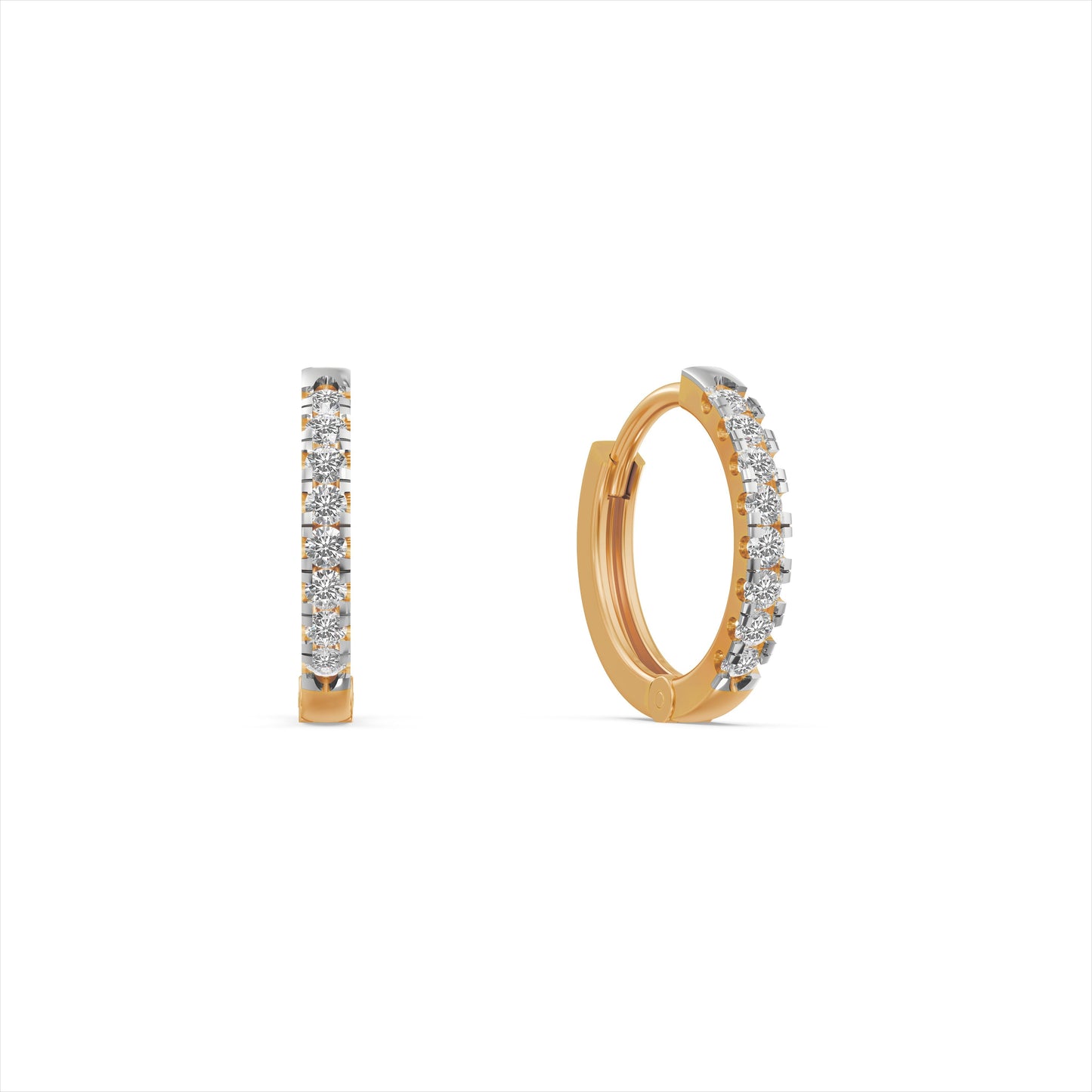 Eterna Glow 9KT Gold Laboratory Grown Diamond Hoop Earring
