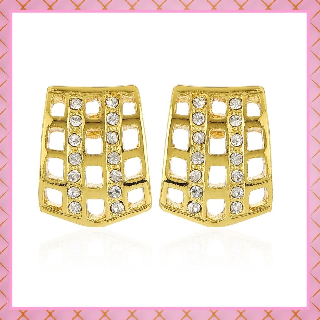 Gold Tone Plated Casual Stud Earrings