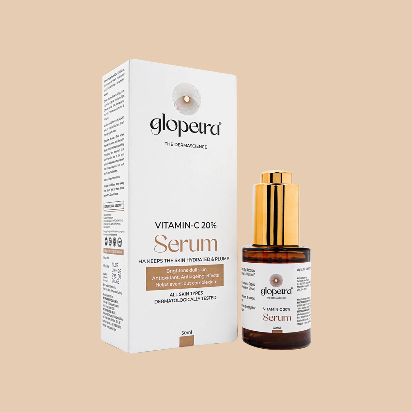 Glopetra Vitamin C Serum For Dull Skin