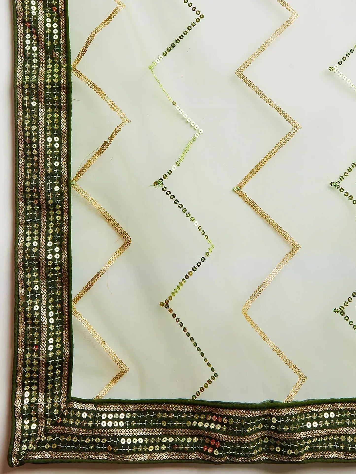Tulsi Art Fascinating Green Sequins Art Silk Mehendi Wear Lehenga Choli