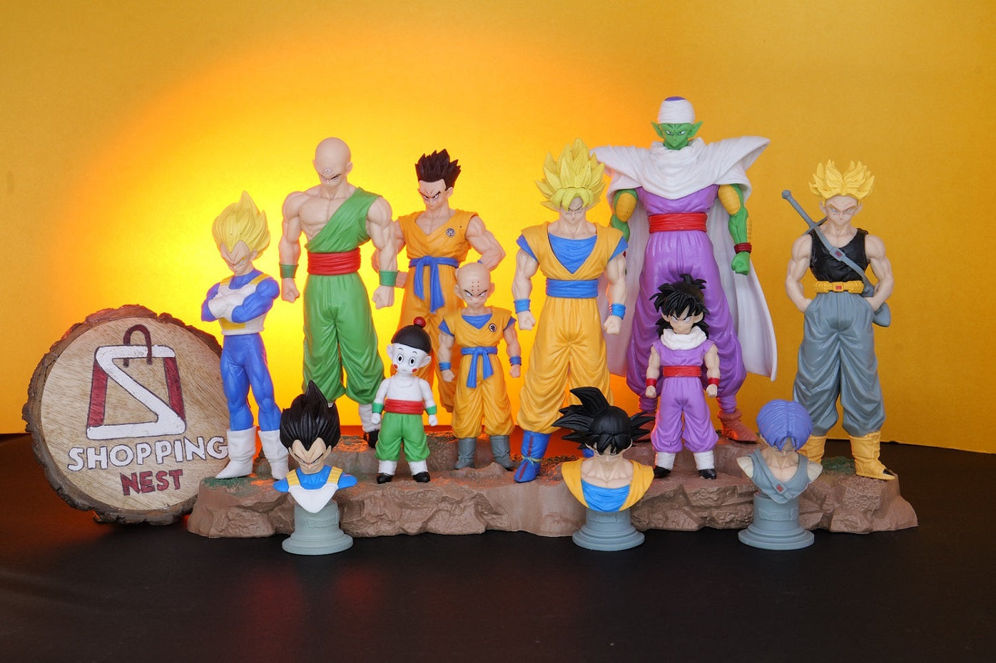 Dragon Ball Z Infinite Z Warrior Set | 9pcs Goku, Vegeta, Gohan, Piccolo, Trunks Figures | PVC | 13-32 CM