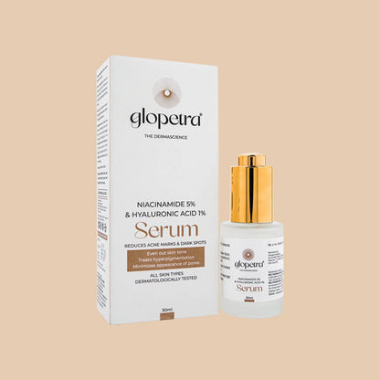 Glopetra Niacinamide & Hyaluronic Acid Serum For Acne & Dark Spots