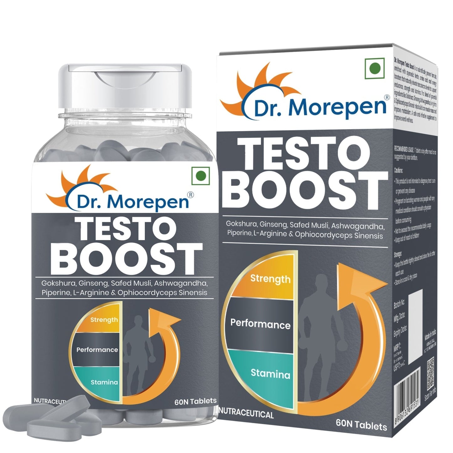 Dr Morpen Testo Boost And Multivitamin Men -With Omega 3 & Herbs /Energy & Immunity Booster