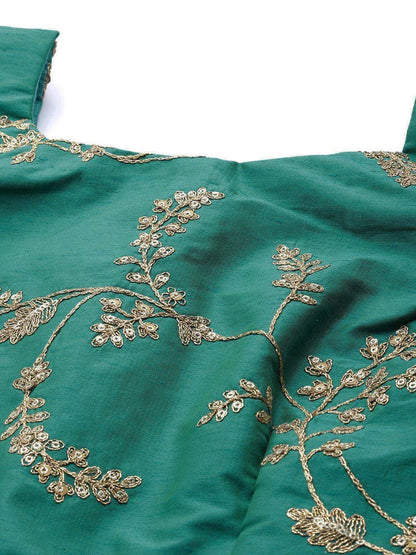 Tulsi Art Mustard Yellow Semi-Stitched Myntra Lehenga & Unstitched Blouse With Dupatta
