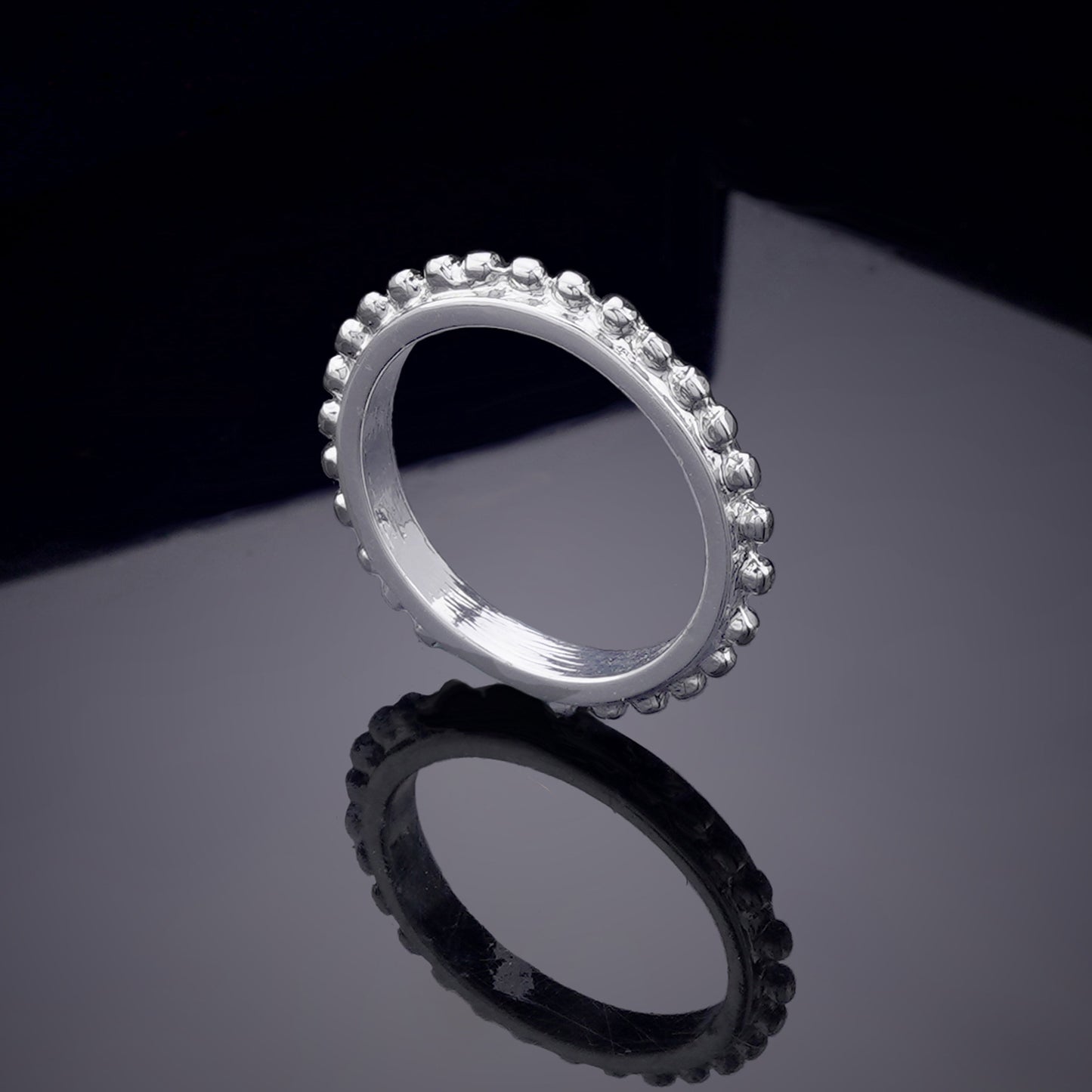 Estele Rhodium Plated Stunning Finger Ring for Women