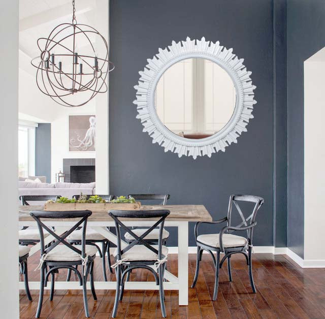 EFINITO Sunburst Wall Mirror, Decorative Framed Mirror for Bathroom, Bedroom, Living Room & Vanity (17 Inch)