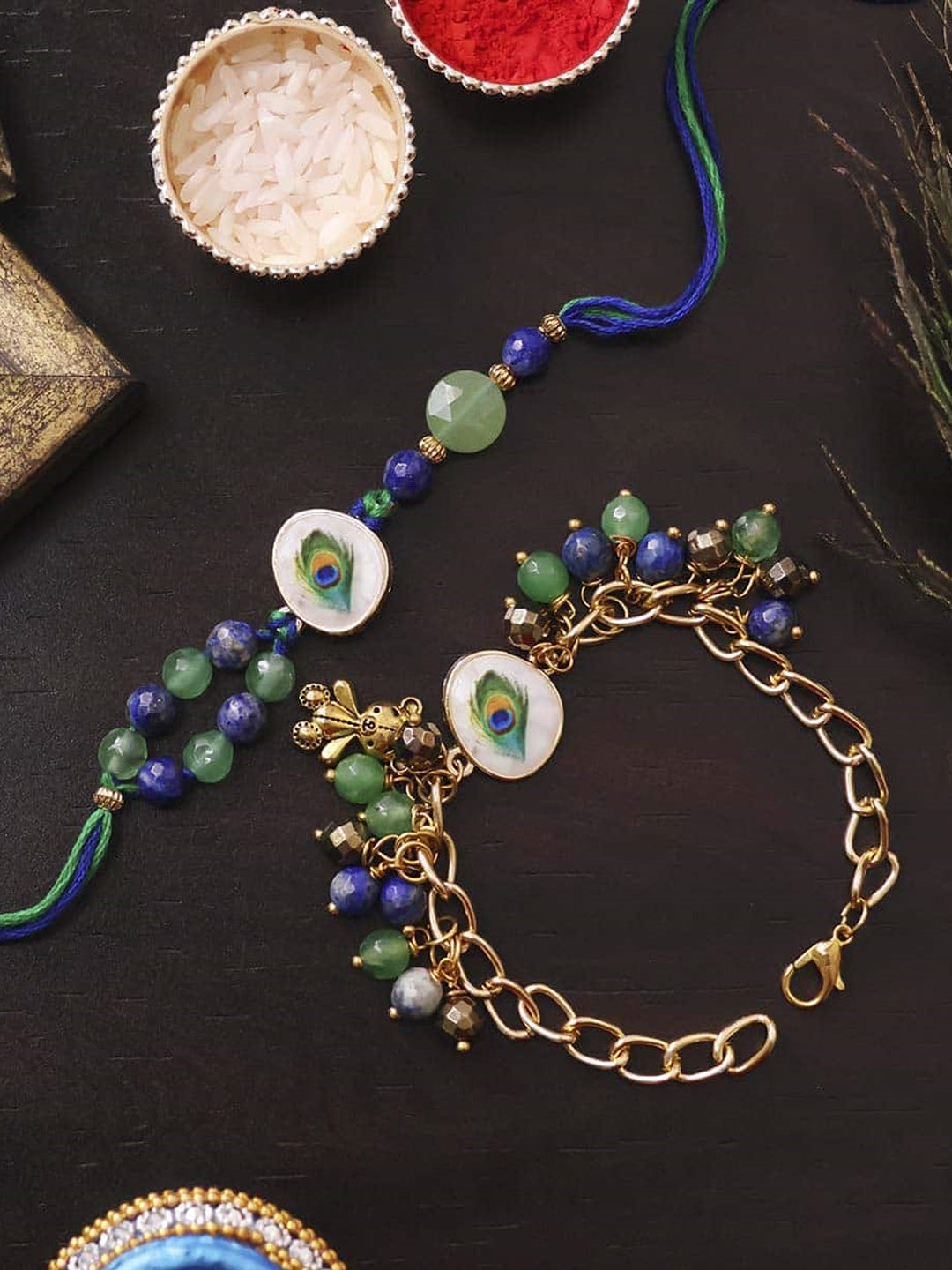 Peacock Wealth and Wisdom Rakhi