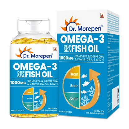 Dr Morpen Iron & Zinc + Omega-3 Deep Sea Fish Oil 1000Mg Combo