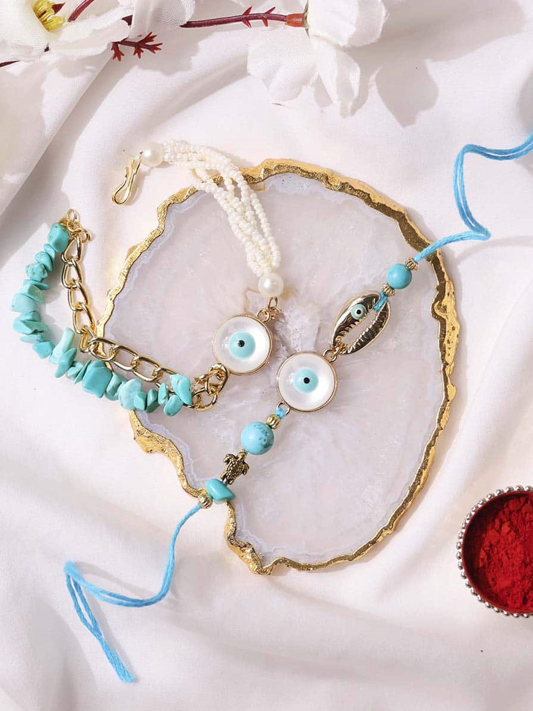 Evil Eye Turquoise Rakhi