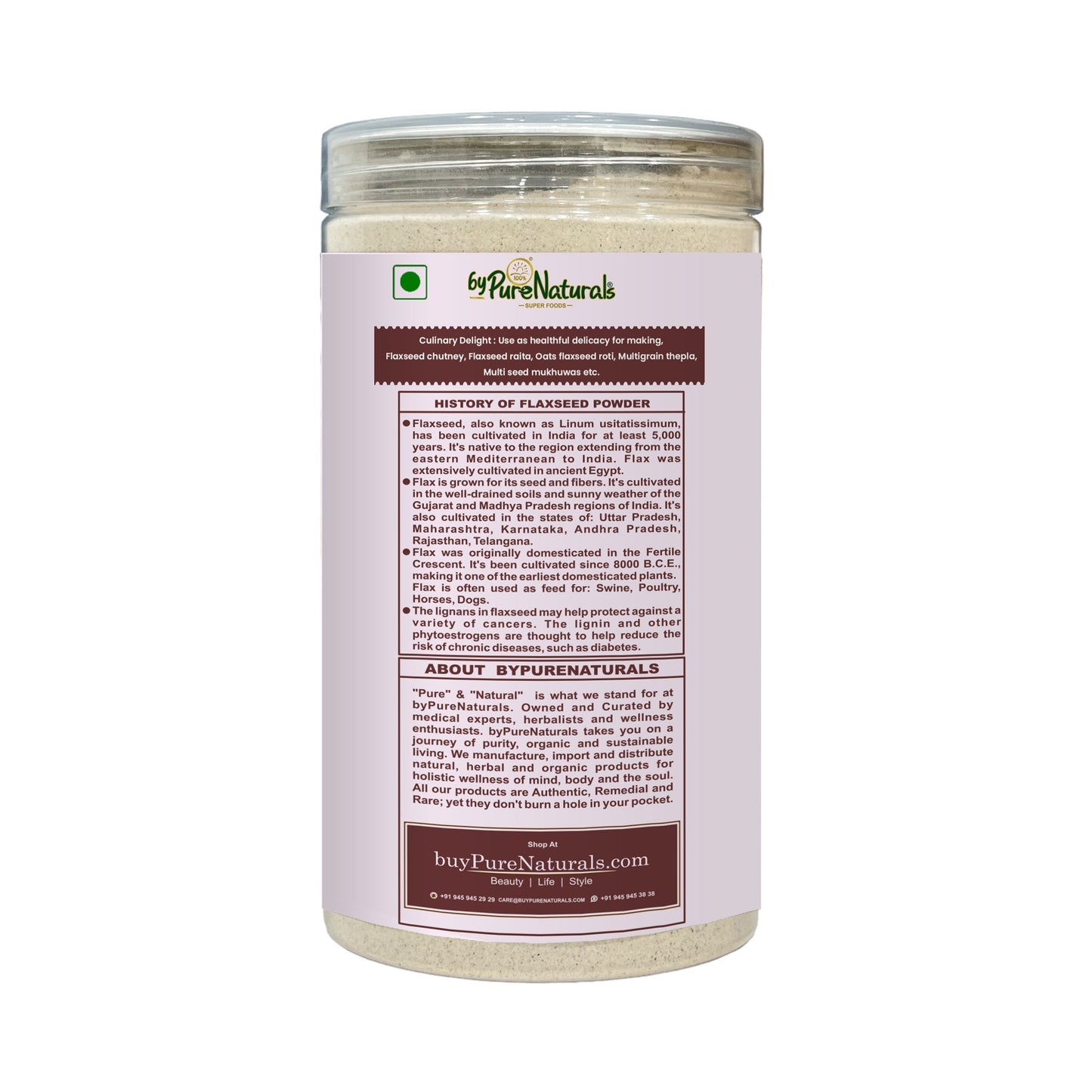 byPureNaturals Alsi Atta (Flaxseed Powder Flour)