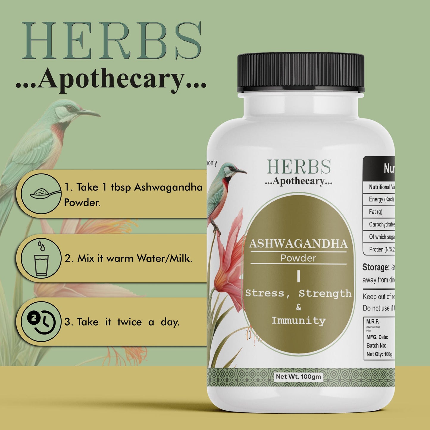 Zenvista Herbs Apothecary Ashwagandha Powder