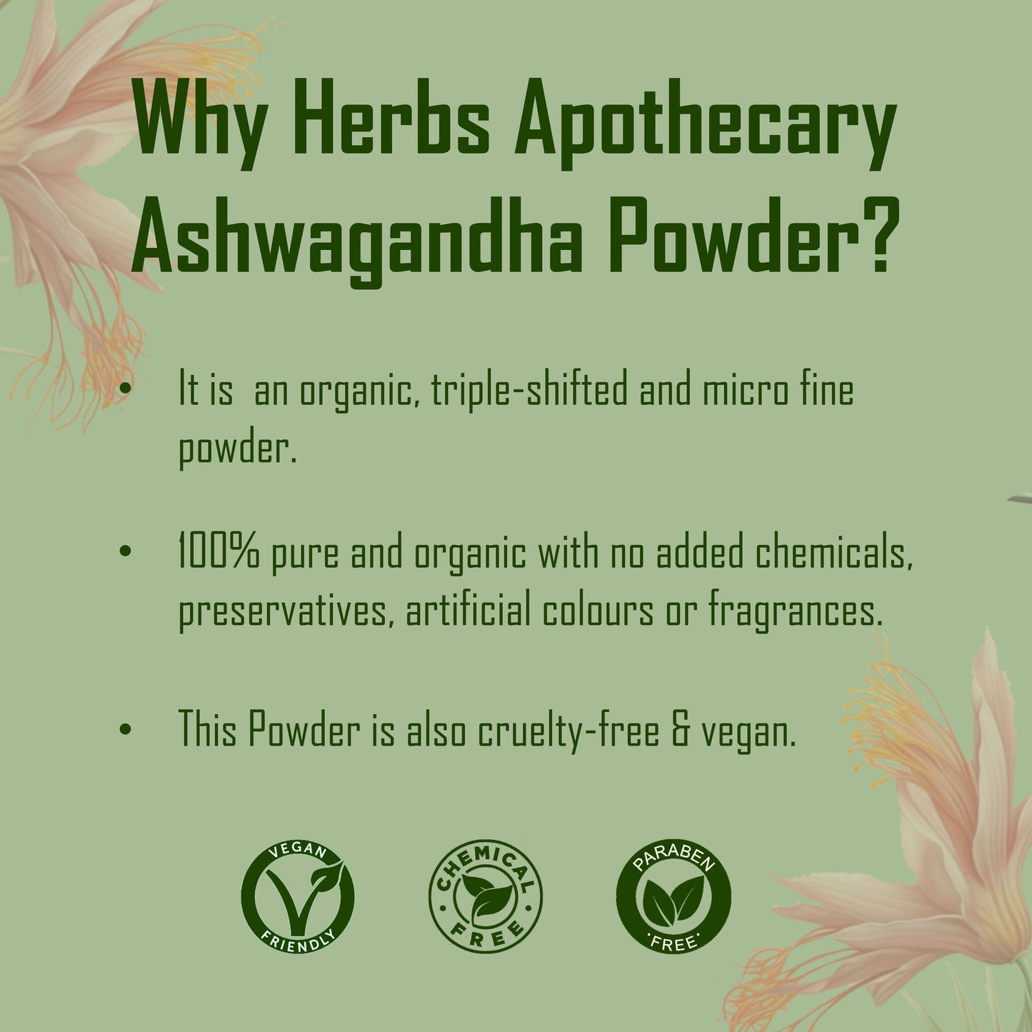 Zenvista Herbs Apothecary Ashwagandha Powder