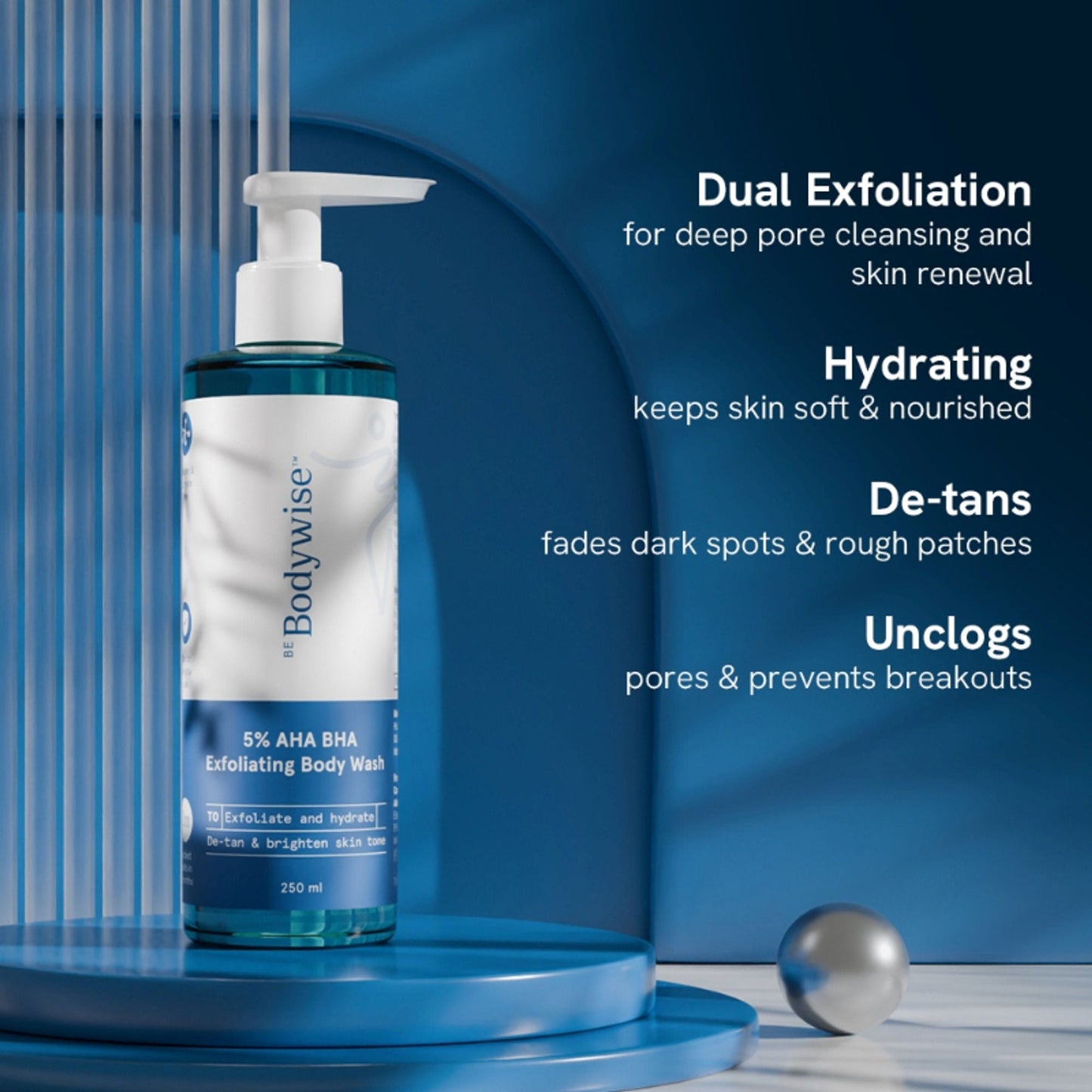 BeBodywise 5% AHA BHA Exfoliating Body Wash