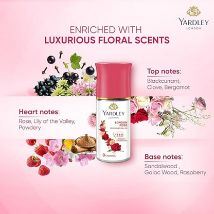 Yardley London Rose Underarm Deodorant Roll On