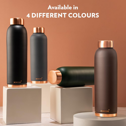 Borosil Colour Copper bottle - Brown