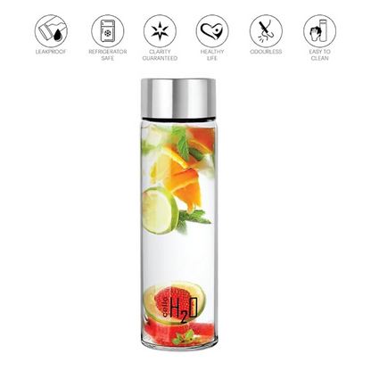 Cello H2O Steelox Glass Water Bottle - Set of 3