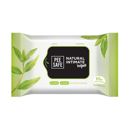 Pee Safe Natural Intimate Wash with Lemongrass Fragrance and Natural Intimate Wipes For Women
