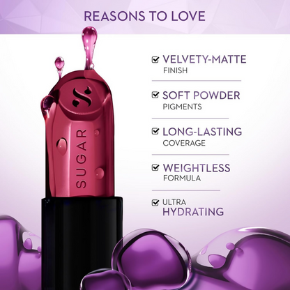Sugar Cosmetics Glide Peptide Serum Lipstick with Vitamin E - 07 Tuscany Truffle