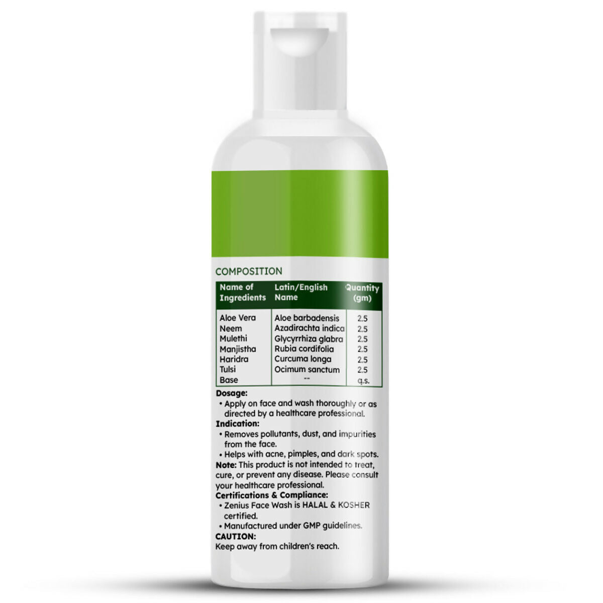 Zenius Aloe Neem Facewash for face Acne & Pimple