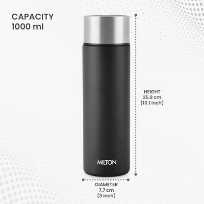 Milton Glide 1000 Stainless Steel Water Bottle - Black