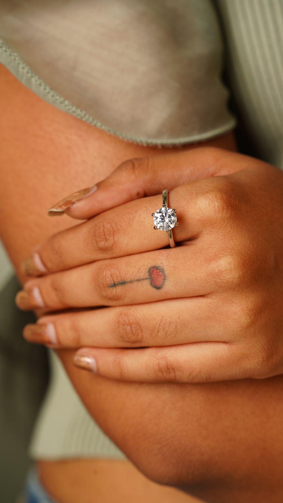 2 Carat Classic Round Solitaire Daily Wear Ring | Adjustable