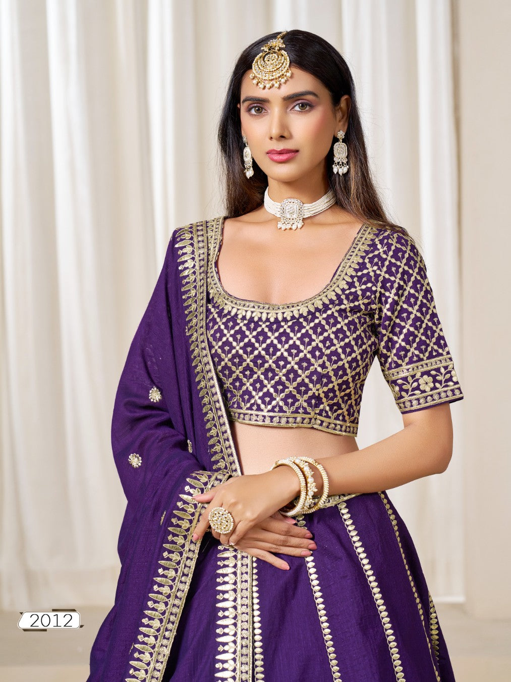 Anaita Purple Embroidered Art Silk Designer Lehenga Choli