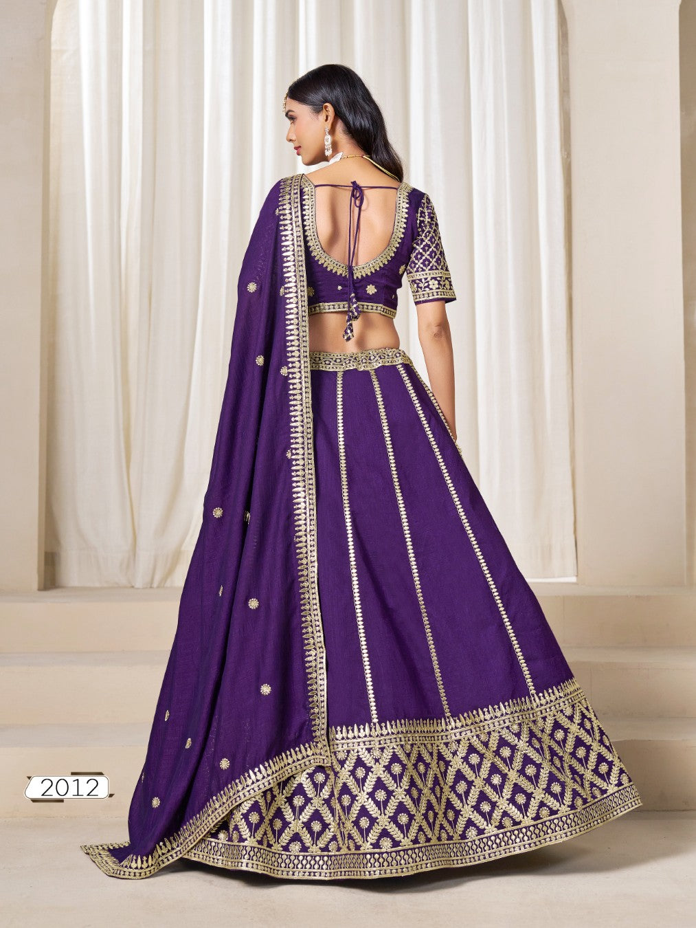 Anaita Purple Embroidered Art Silk Designer Lehenga Choli