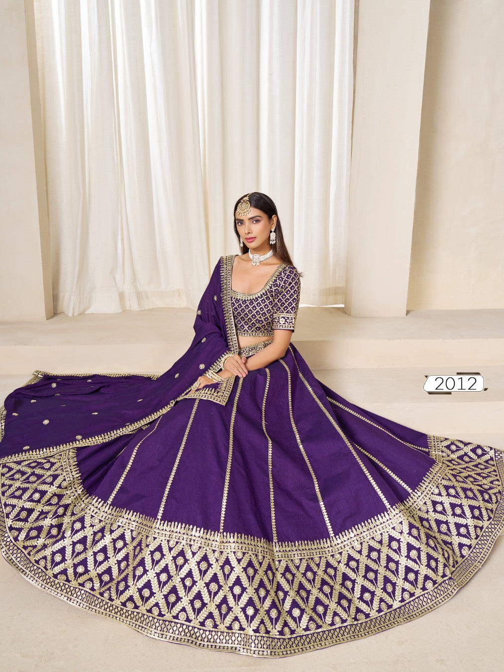 Anaita Purple Embroidered Art Silk Designer Lehenga Choli