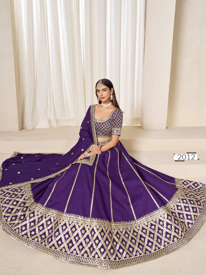 Anaita Purple Embroidered Art Silk Designer Lehenga Choli