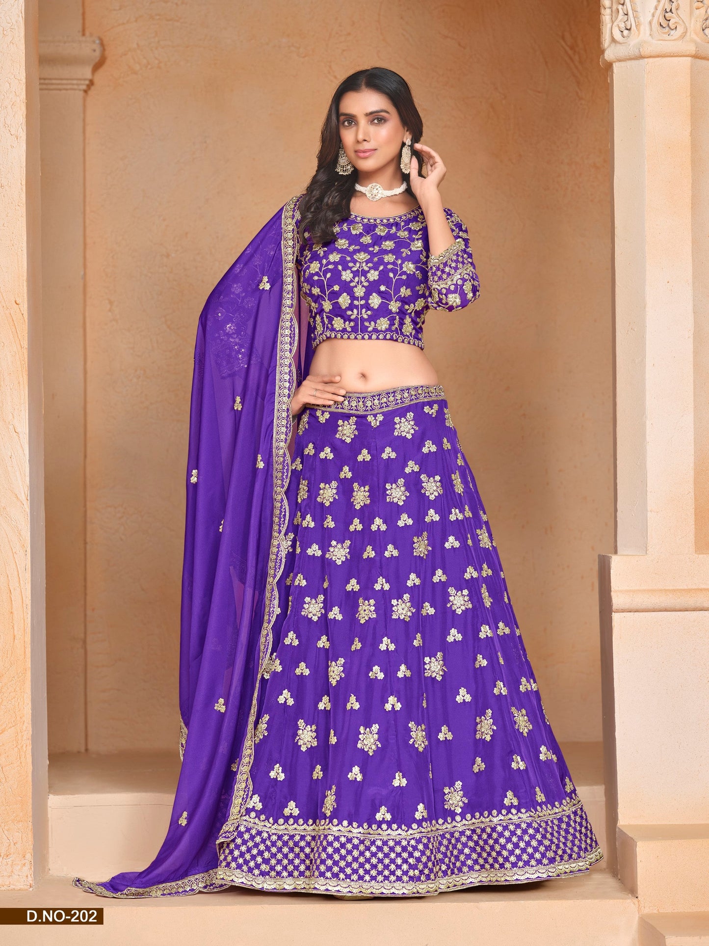 Anaita Lavender Embroidered Heavy Organza Designer Lehenga With Blouse