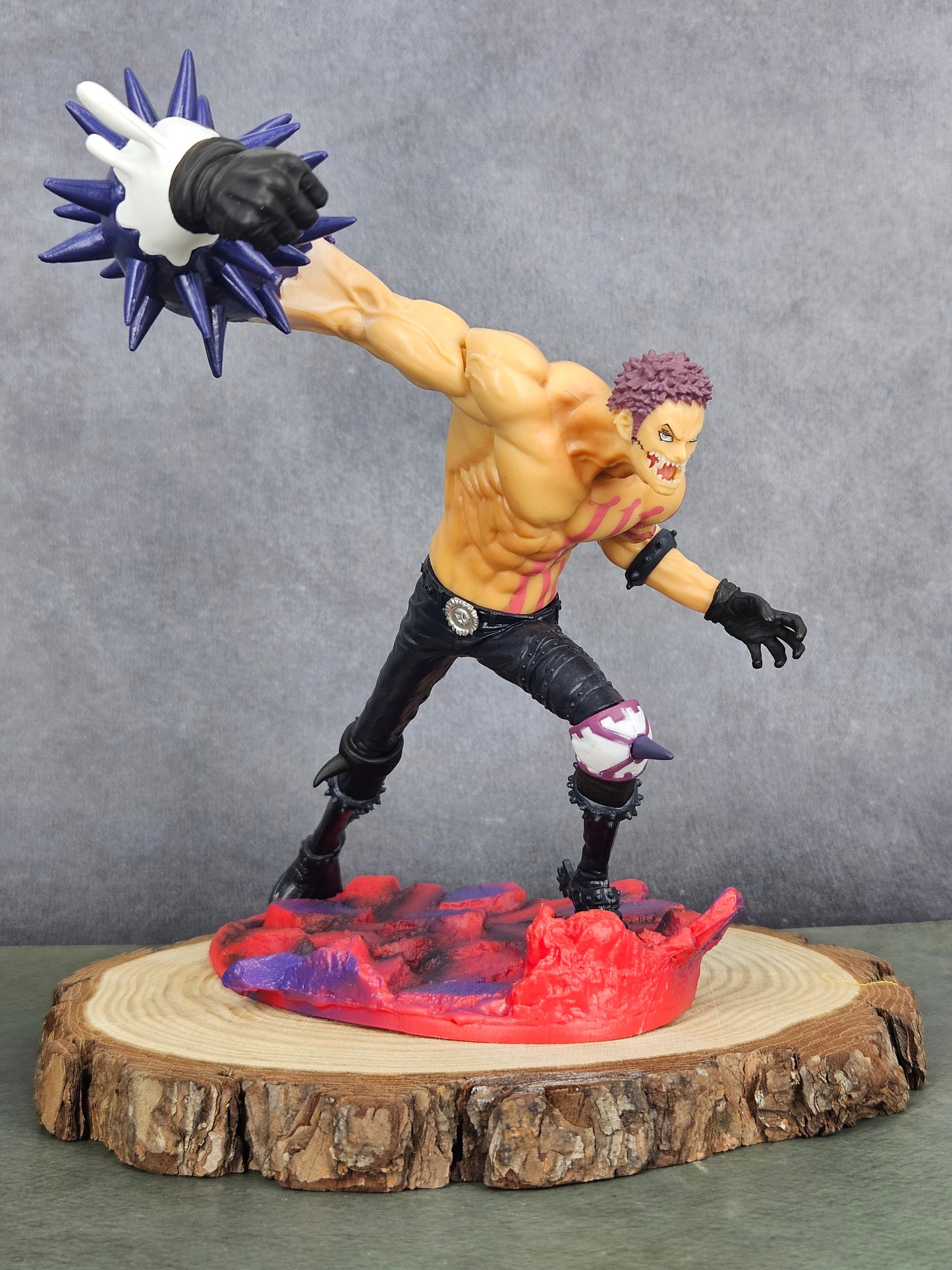 One Piece Charlotte Katakuri Attacking Action Figure with Base | 20 cm