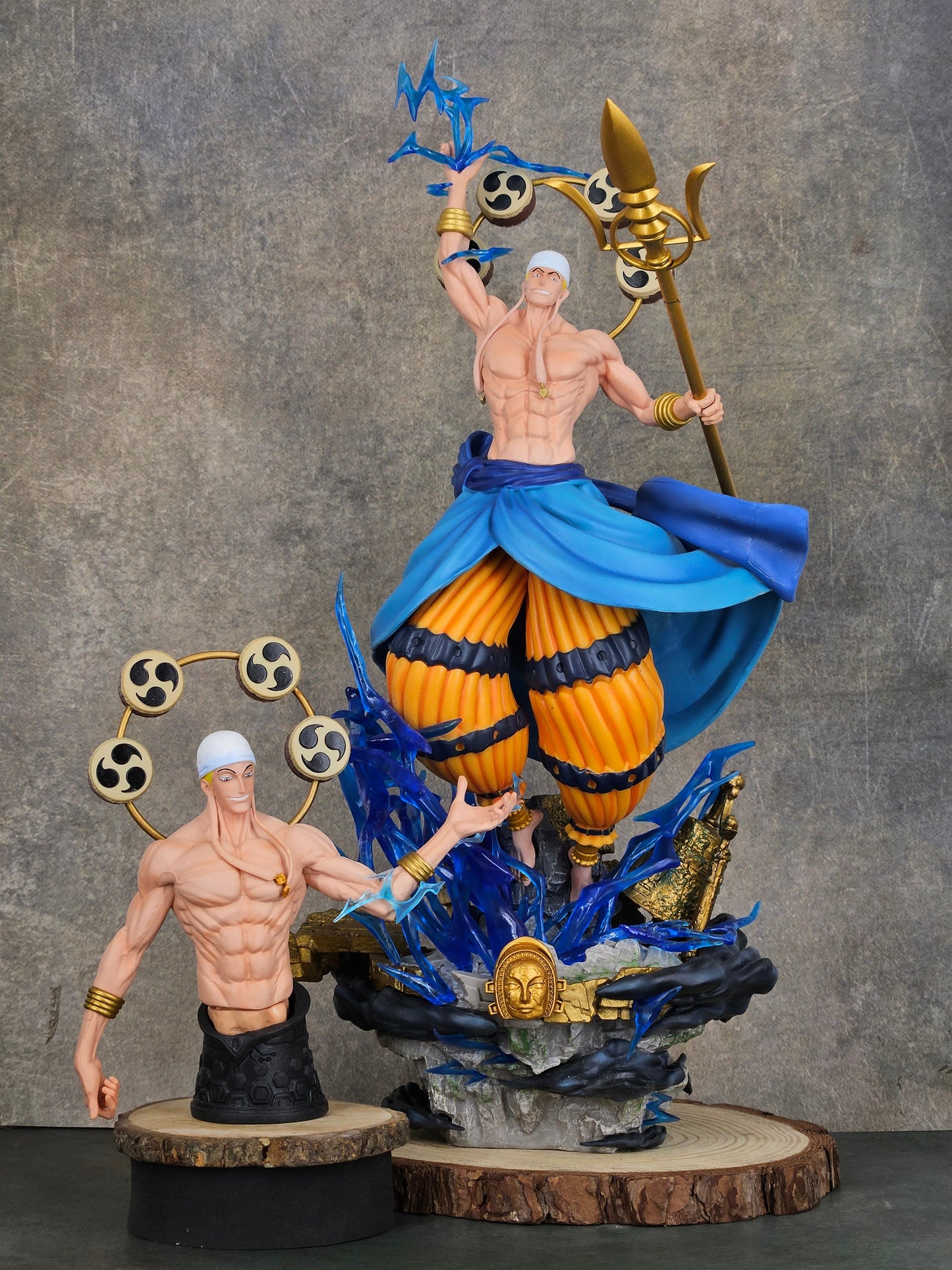 One Piece Pirate Gate God GK Thunder Enel Action Figure | 2-Body Statue | 40 cm