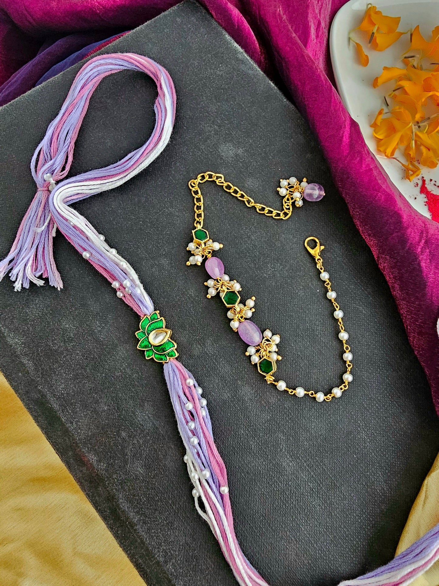 The Lavender Royalty Rakhi Combo