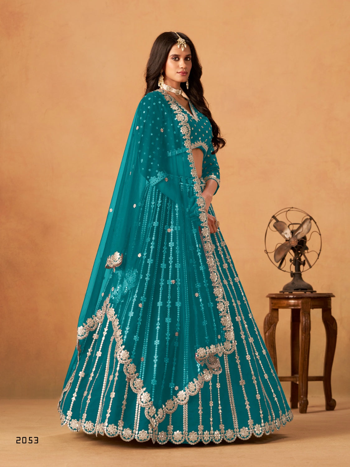 Anaita Teal Green Art Silk Lehenga Choli With Embroidery Work