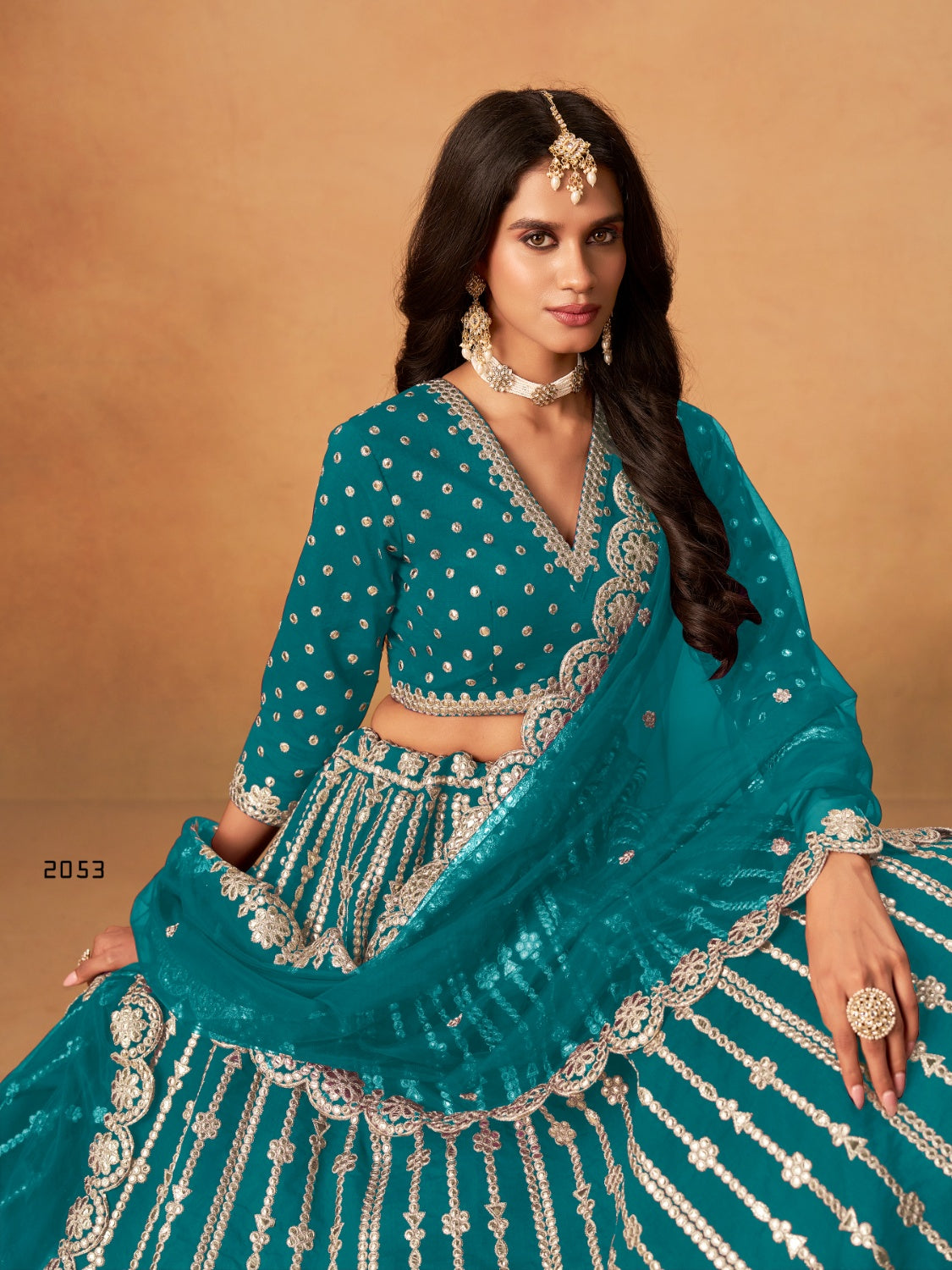 Anaita Teal Green Art Silk Lehenga Choli With Embroidery Work
