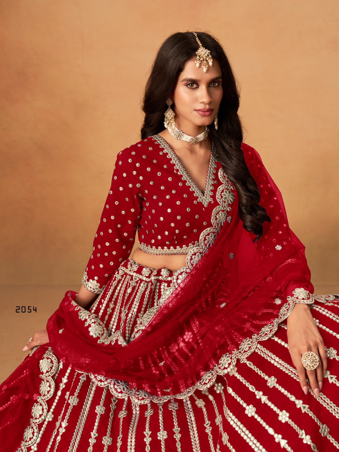 Anaita Red Art Silk Lehenga Choli With Embroidery Work