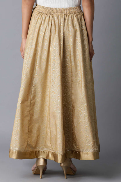 W for Woman Gold Printed Skirt