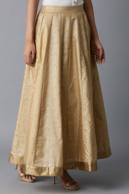 W for Woman Gold Printed Skirt