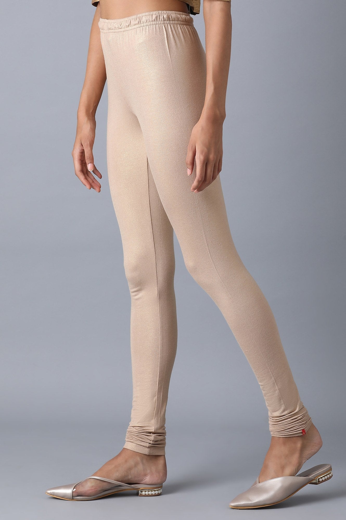 W for Woman Pale Beige Knitted Churidar