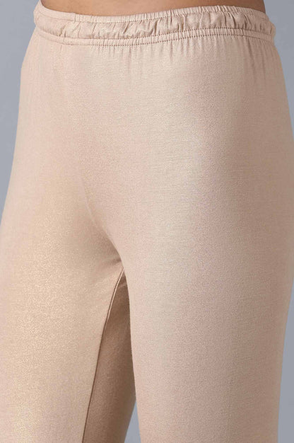 W for Woman Pale Beige Knitted Churidar