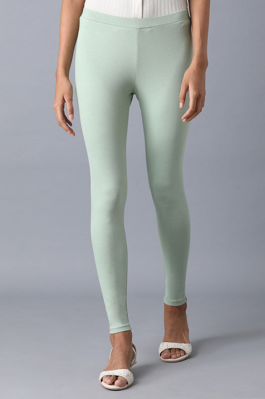 W for Woman Green Ankle Length Tights