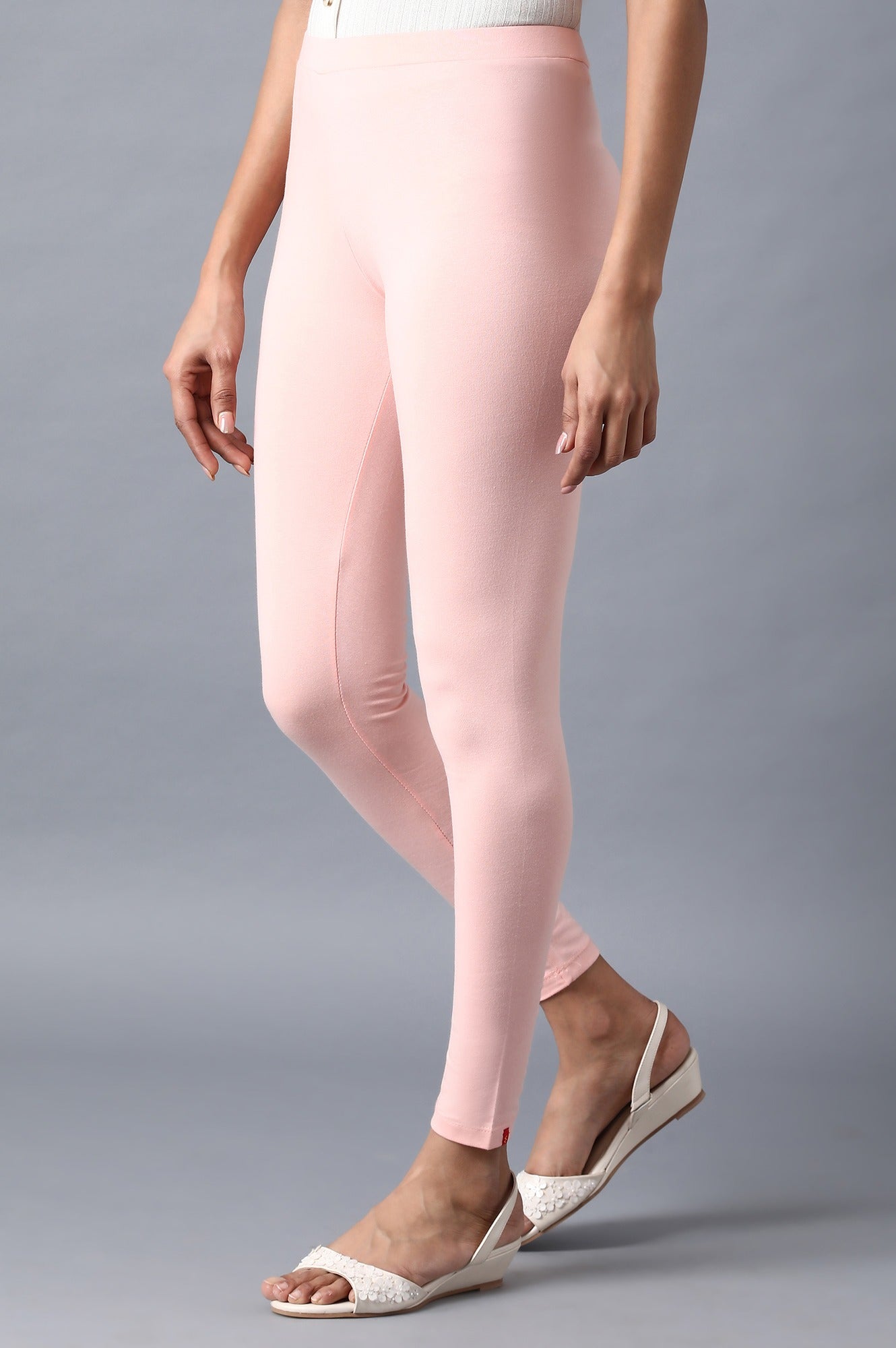 W for Woman Pink Solid Tights